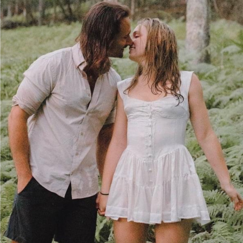 Vanessa Mooney Elisabeth Romper White Silk